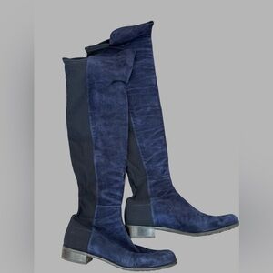 Stuart Weitzman 50/50 Navy Over the Knee Boots